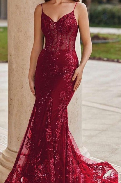 Mermaid Straps Dark Green Prom Dresses Sequin Formal Dress,AST2293