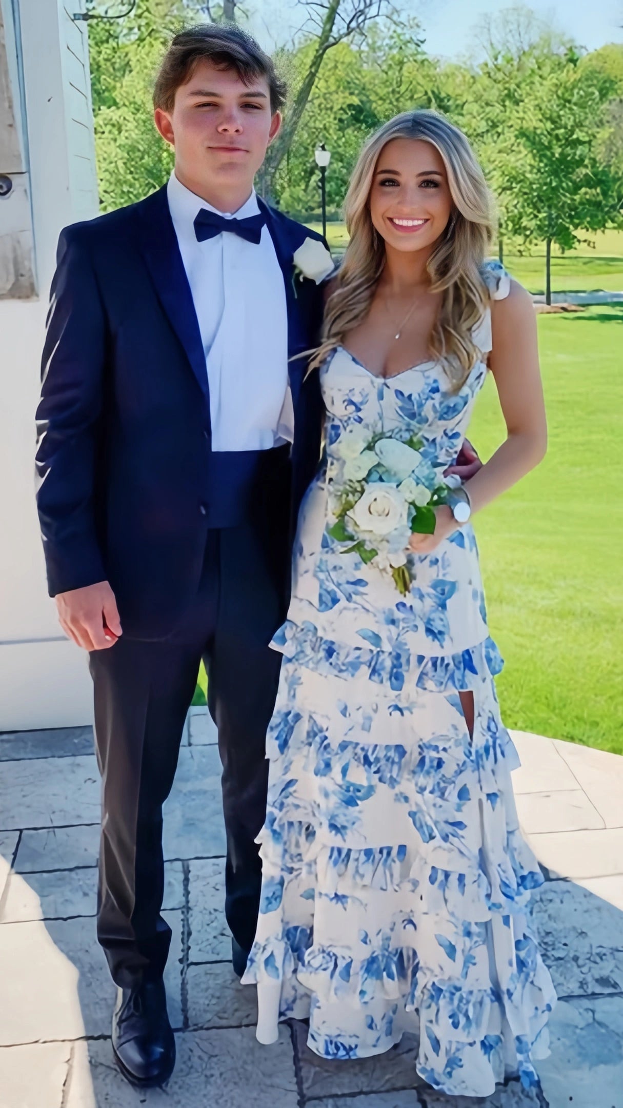 New Arrival Floral Prom Dresses Chiffon Ruffle Evening Party Dress,AST2207