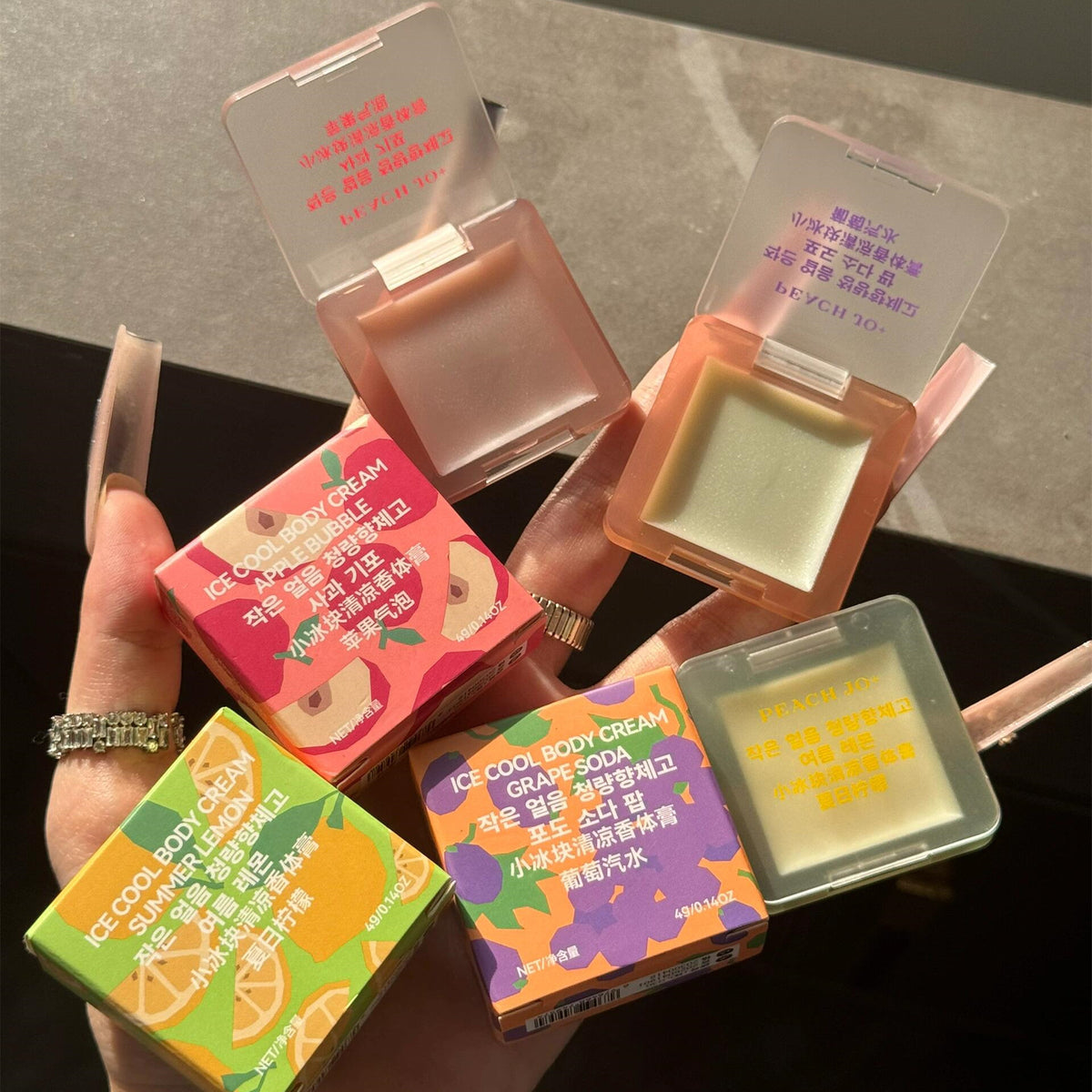 PEACH JO+ Ice Cube Refreshing Solid Perfume, Fresh and Long-Lasting, Eliminates Odors, Long-Lasting Fragrance for Women
