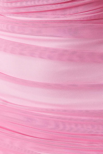 Off The Shoulder Pink Bodycon Homecoming Dress