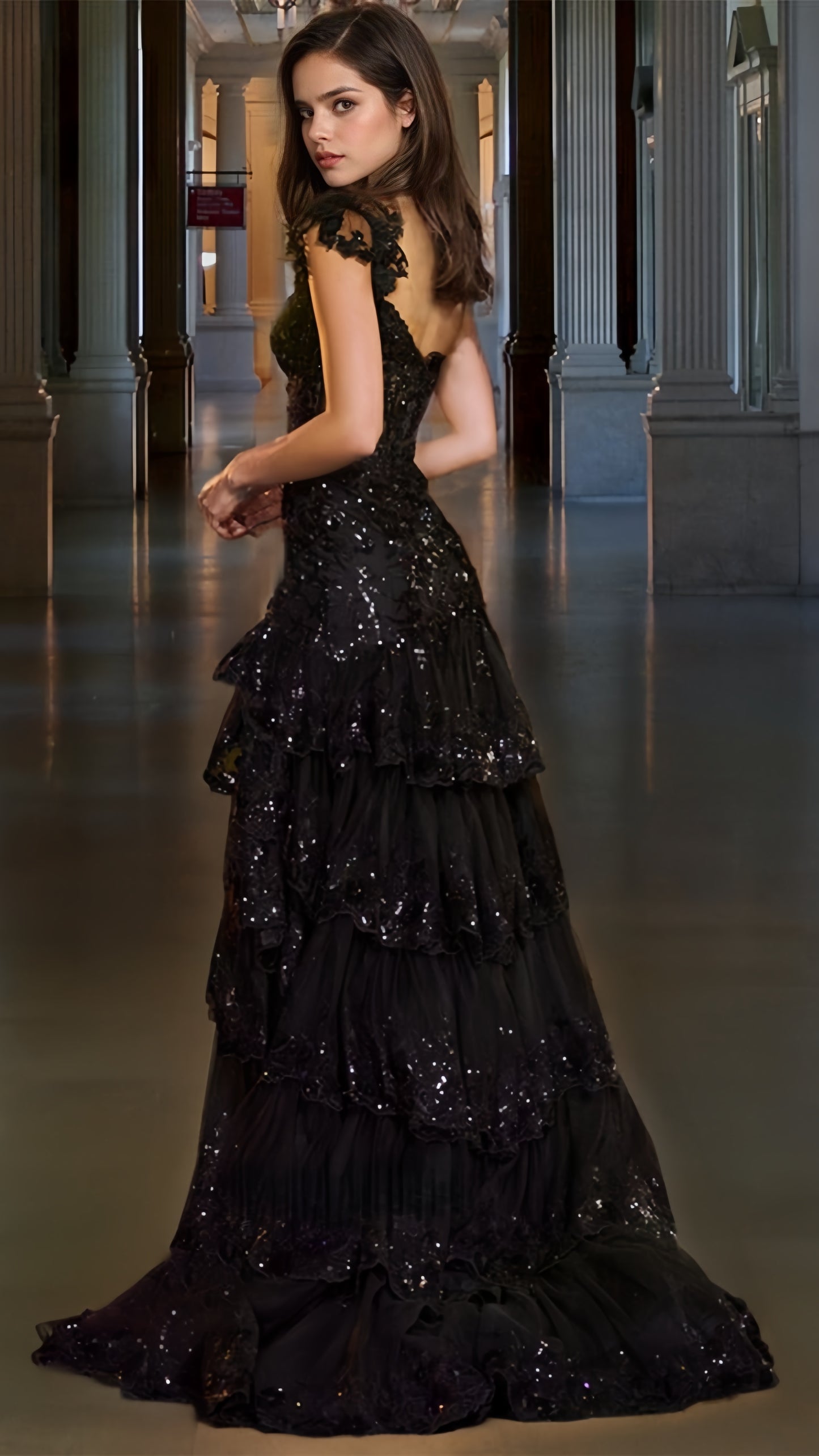 Off The Shoulder Pink Lace Ruffle Prom Dresses Long Evening Formal Gown,AST2100