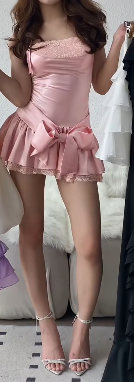 Pink Halter Bodycon Homecoming Dresses Tie Bowknot Mini Party Dress,AST1956