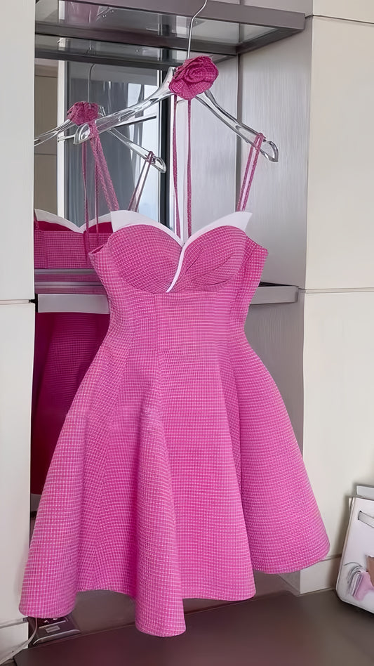 Pink Homecoming Dresses Sweetheart Short Party Dress,AST2020