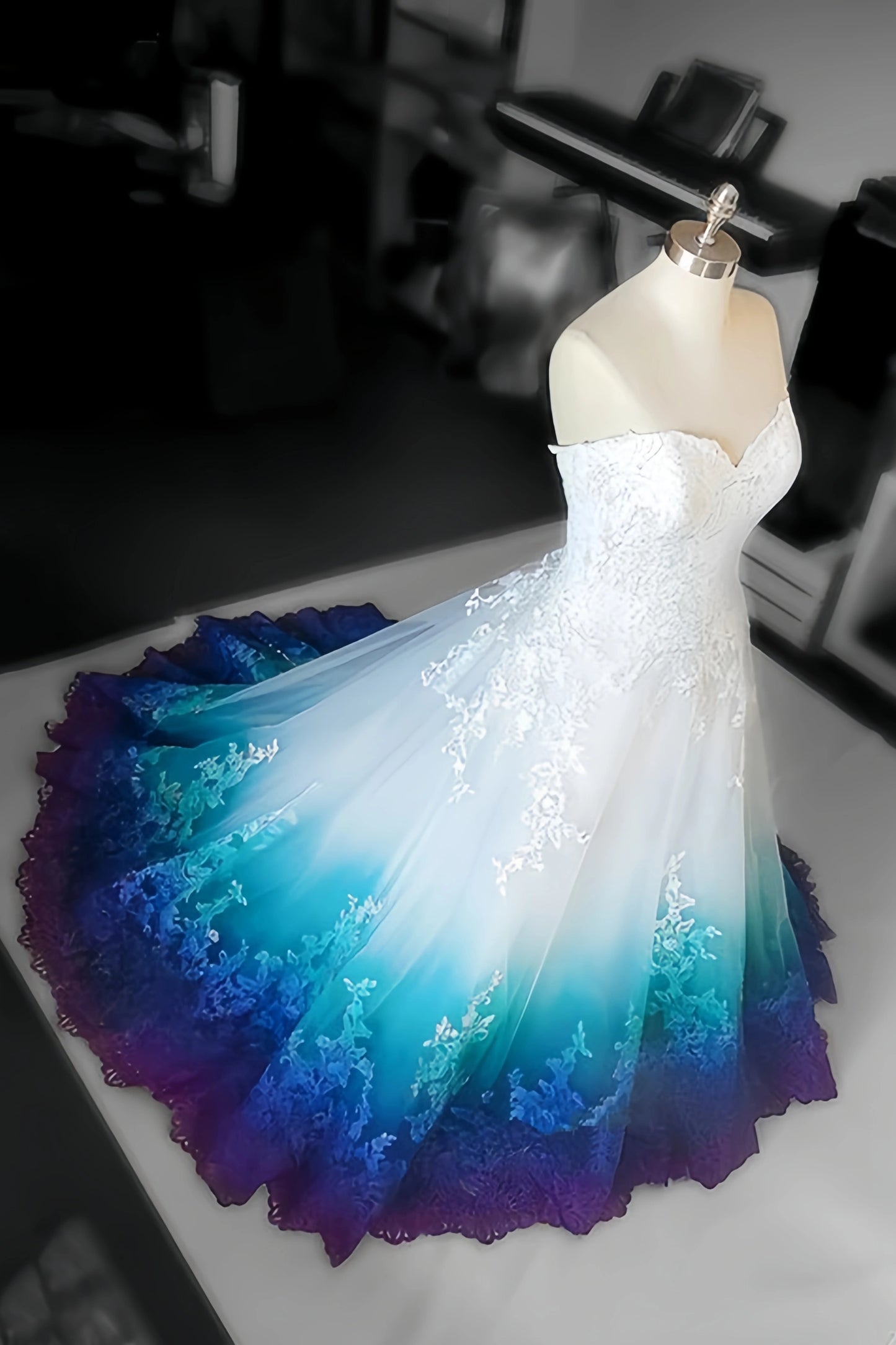 Princess A-line Lace Prom Dresses Sweetheart Appliques Evening Party Dress,AST2253