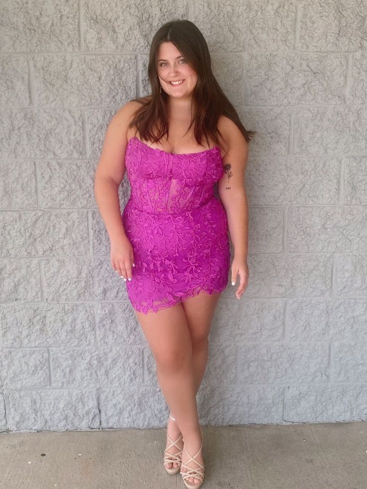 Purple Lace Homecoming Dresses Sleeveless Mini Graduation Dress Plus Size, AST1062