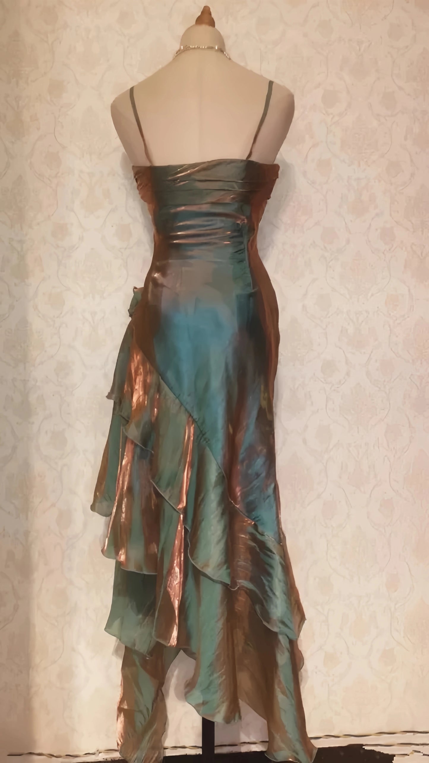 Retro Bodycon Spaghetti Straps Satin Long Party Dress Prom Dresses,AST2132