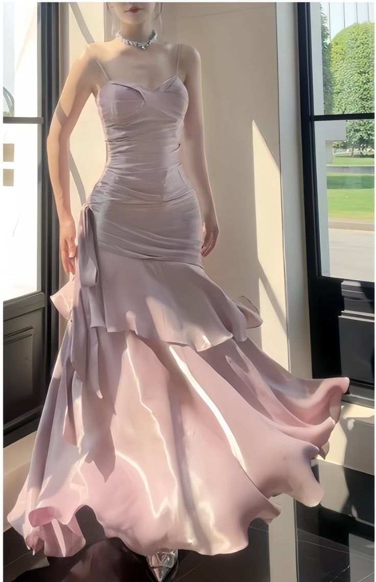 Retro Spaghetti Straps Burgundy Ruffle Prom Dresses Sparkle Night Formal Dress,AST2286