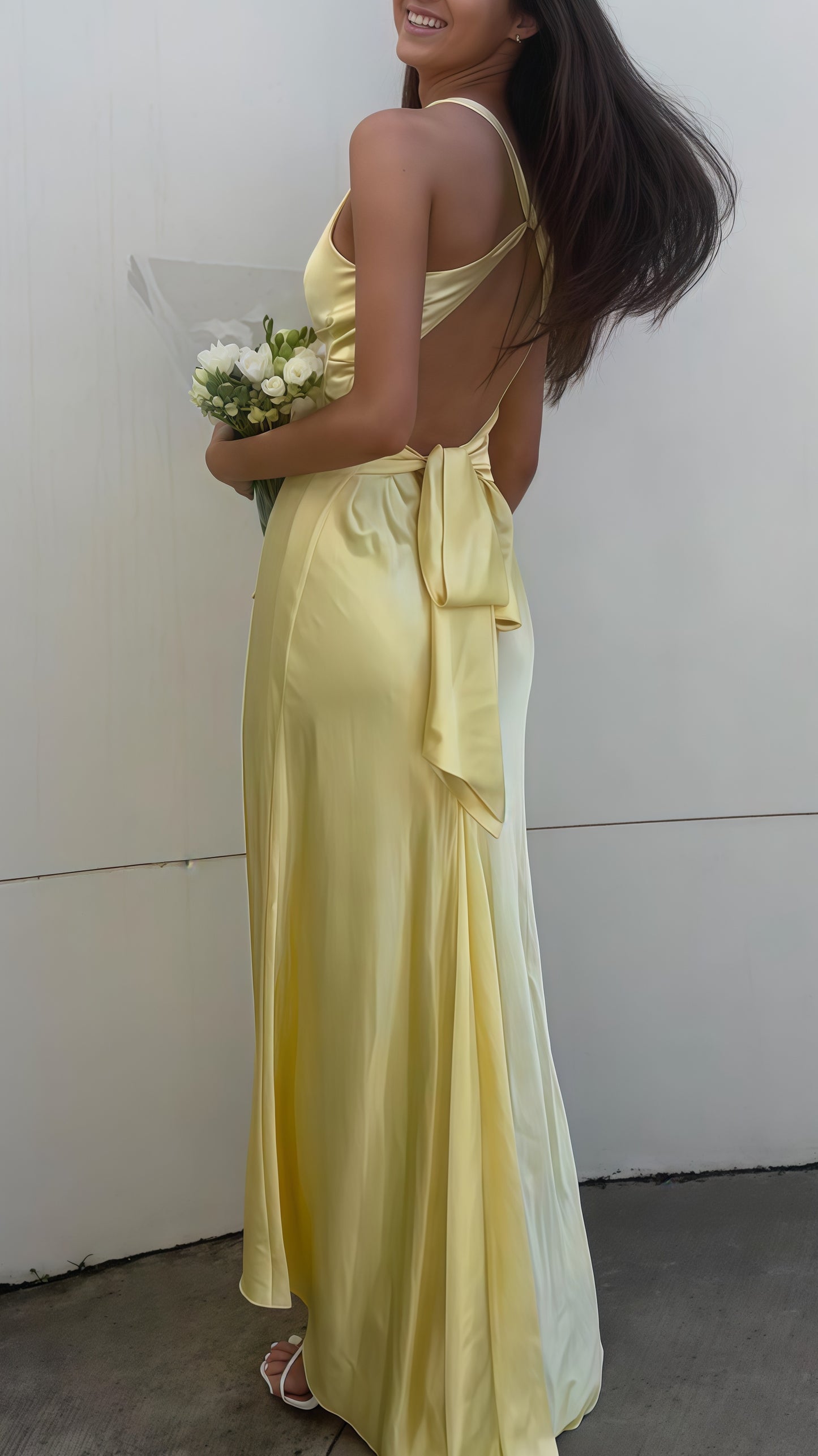 Sexy Open Back Mermaid Party Dress, Silk Satin Gala Prom Dress,AST1676