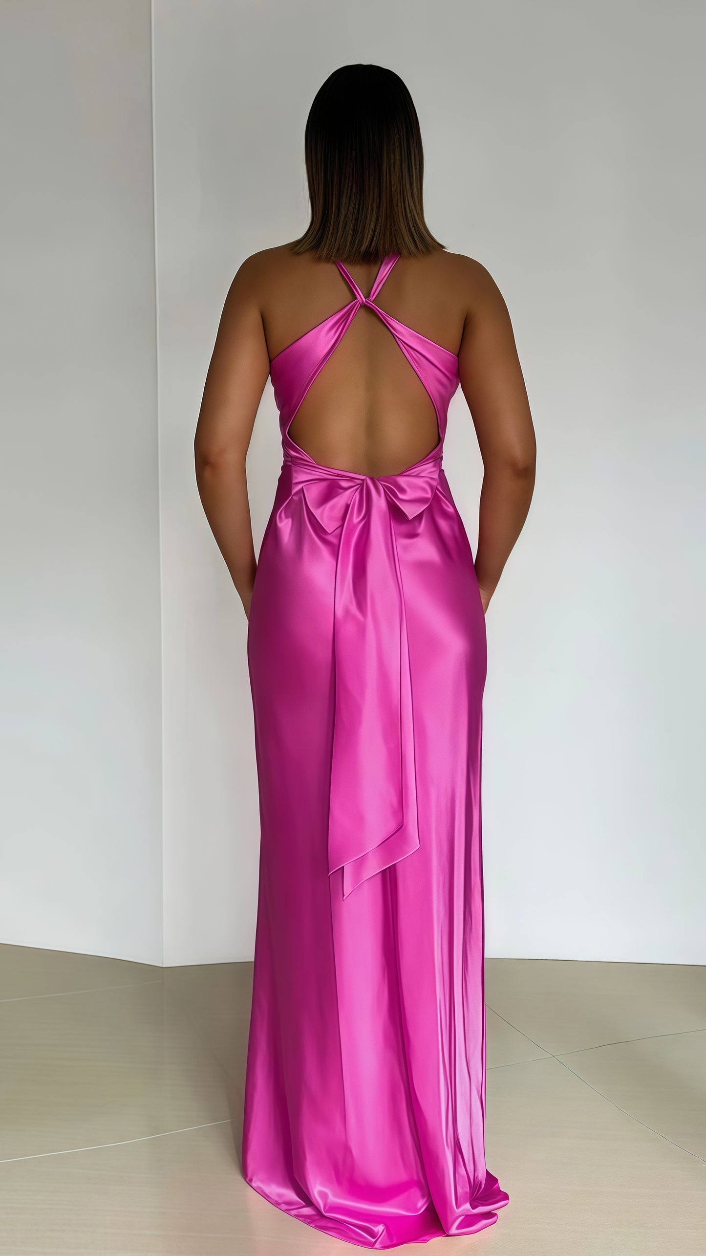 Sexy Open Back Mermaid Party Dress, Silk Satin Gala Prom Dress,AST1676