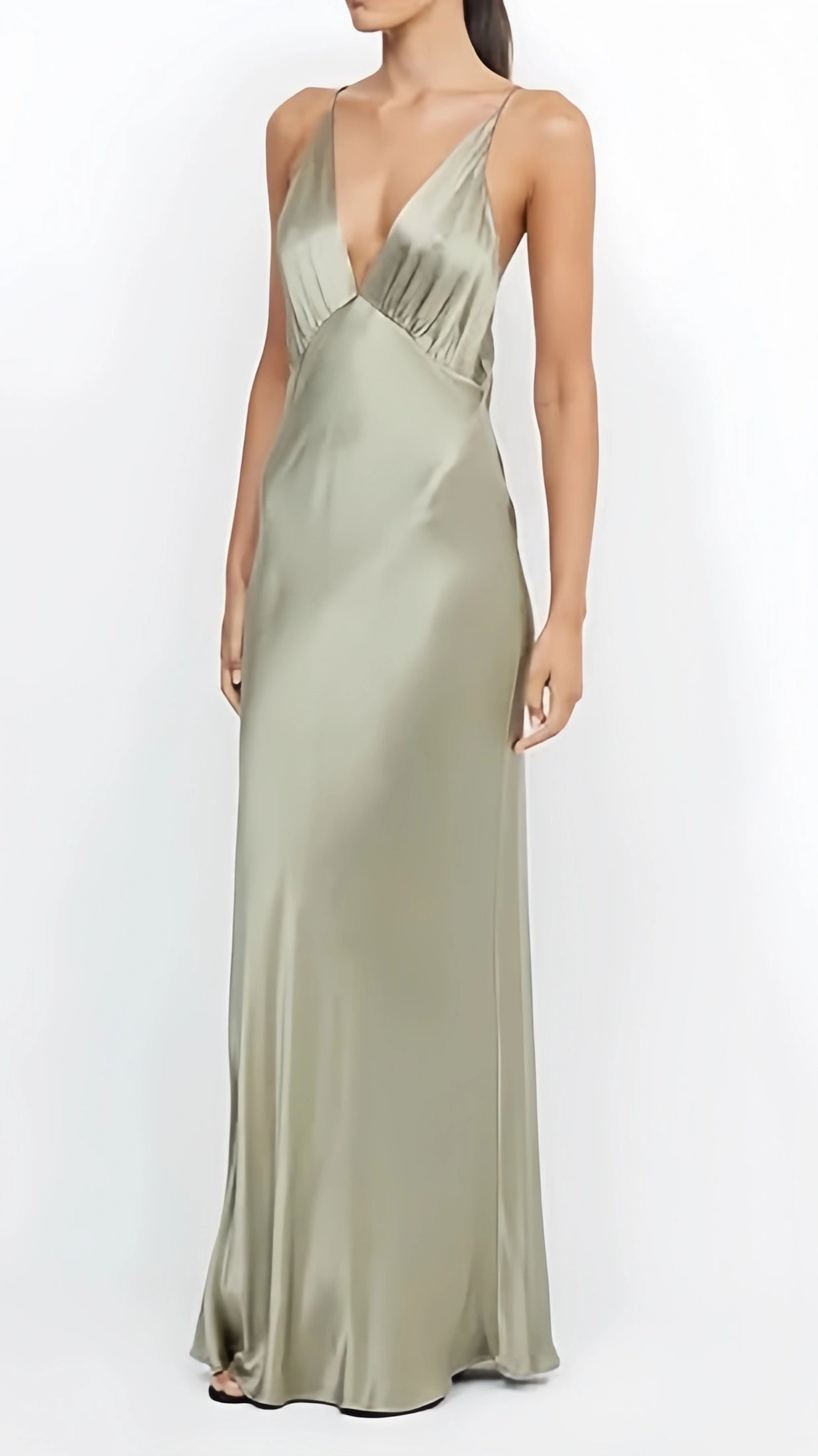 Pastel Yellow V-neck Prom Dresses Backless Evening Party Dress,AST2129