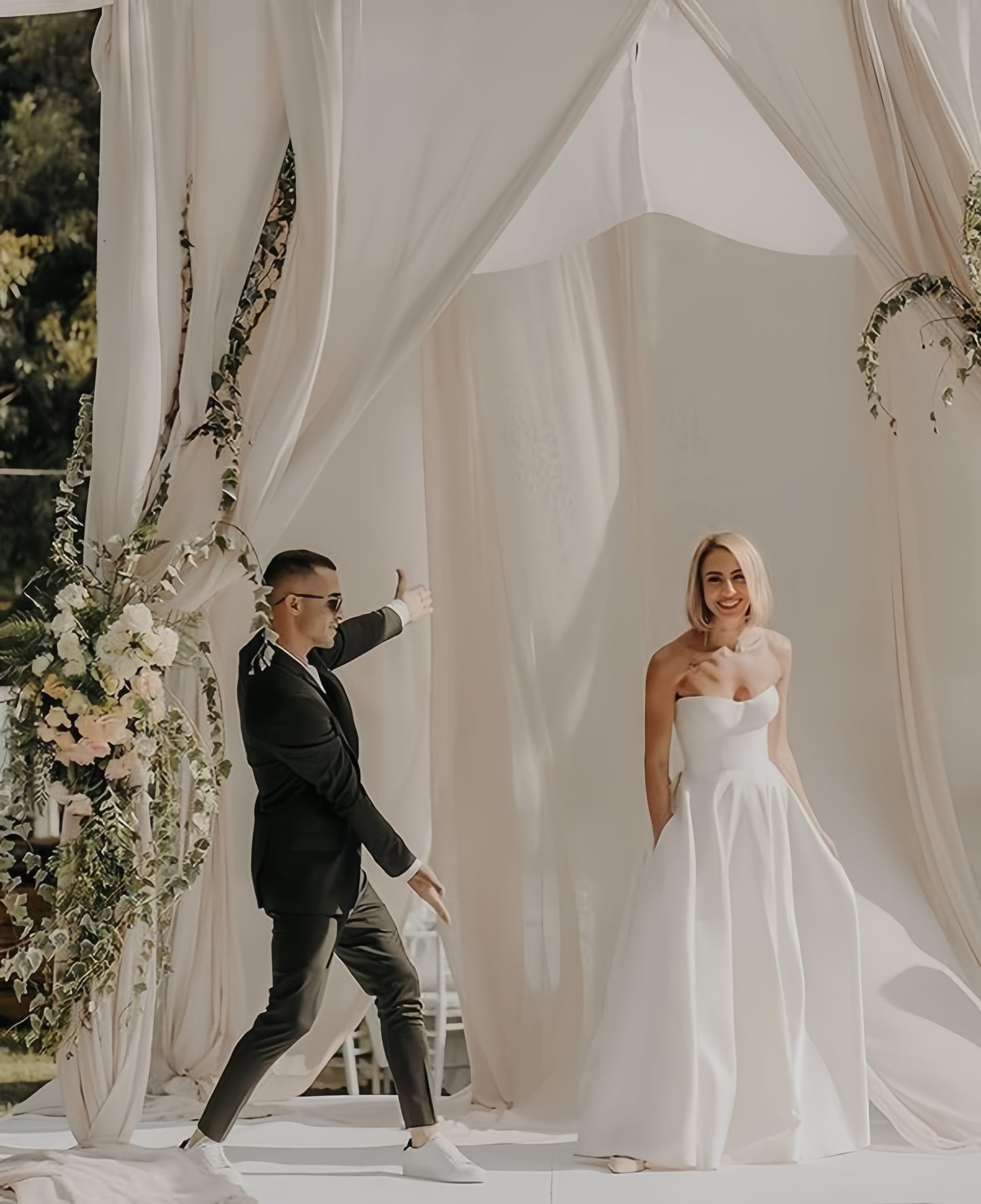 Simple Ivory/White Wedding Dresses Satin A-line Bridal Gown,AST2151