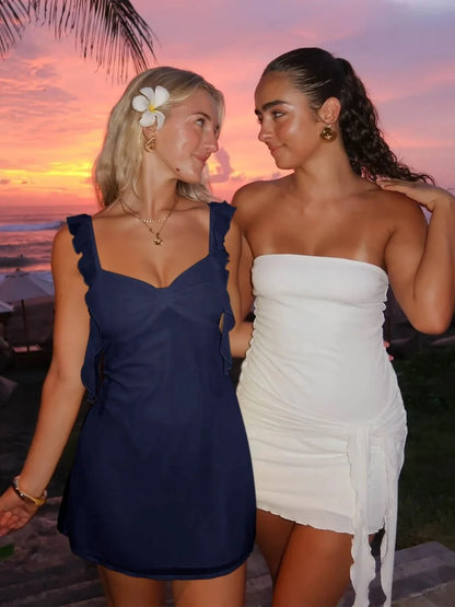 Simple Chiffon Ruffle Homecoming Dresses Short Hoco Party Dress,AST2069