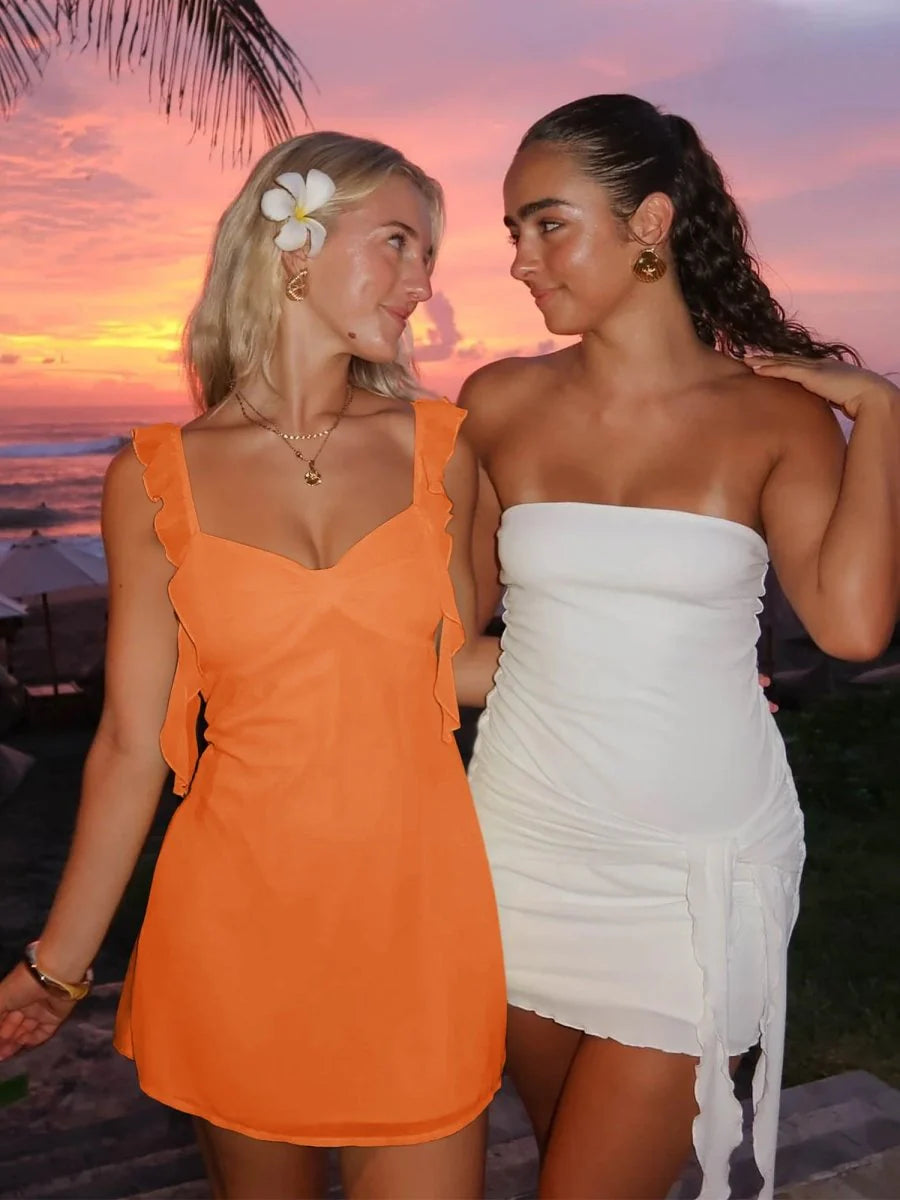 Simple Chiffon Ruffle Homecoming Dresses Short Hoco Party Dress,AST2069