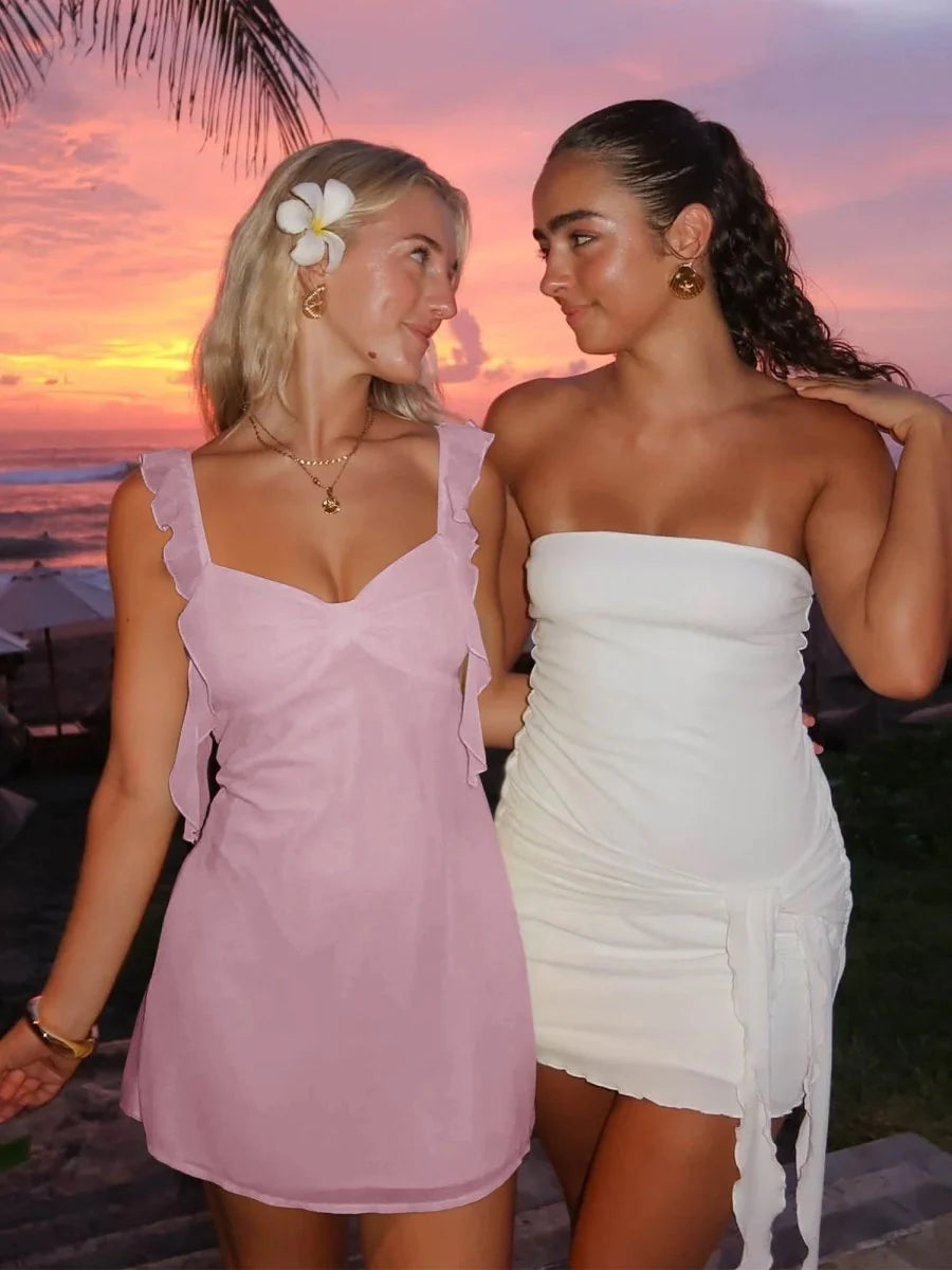 Simple Chiffon Ruffle Homecoming Dresses Short Hoco Party Dress,AST2069