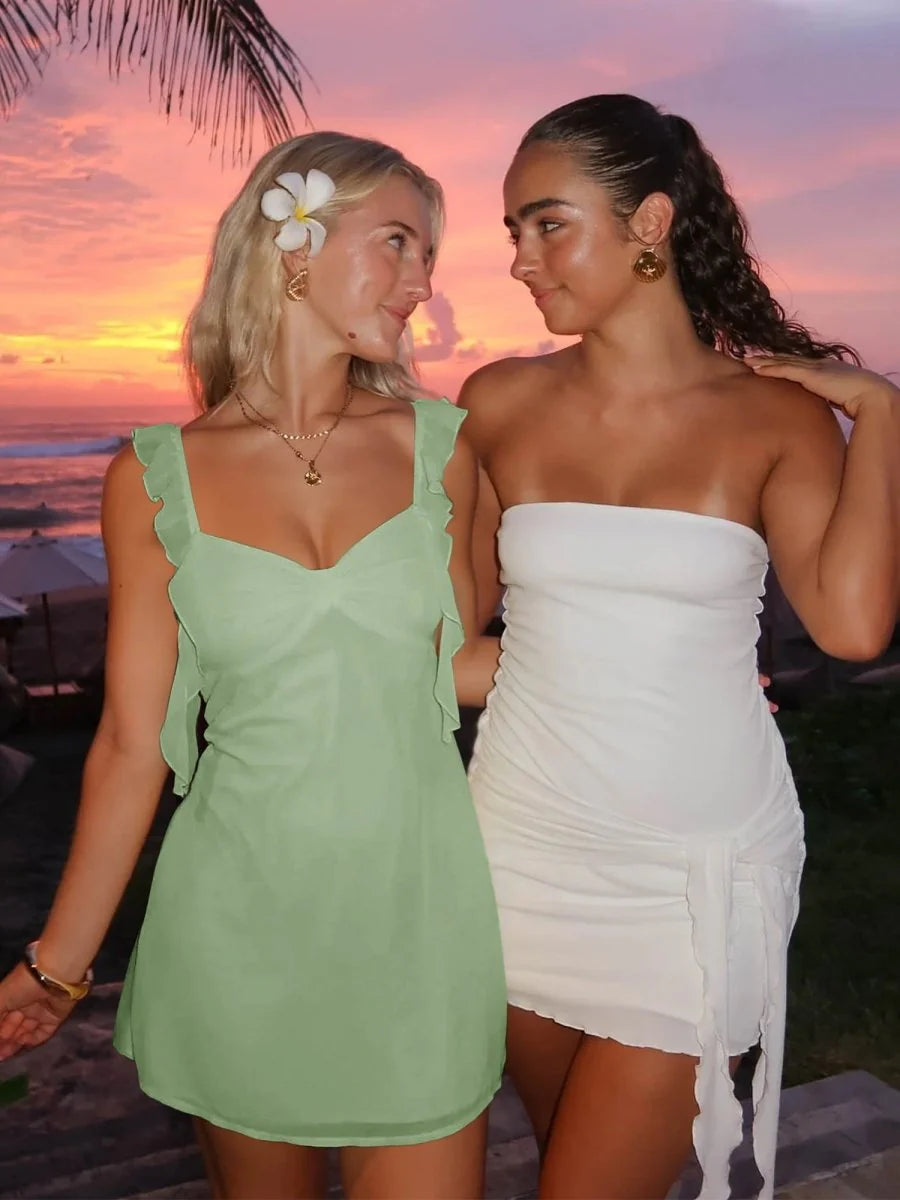 Simple Chiffon Ruffle Homecoming Dresses Short Hoco Party Dress,AST2069