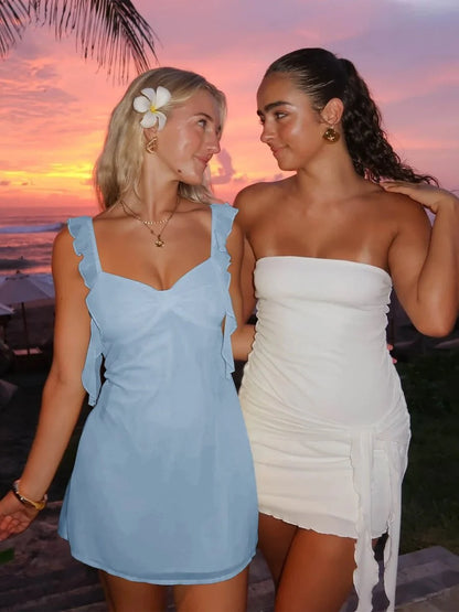 Simple Chiffon Ruffle Homecoming Dresses Short Hoco Party Dress,AST2069
