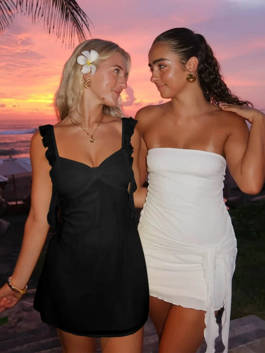 Simple Chiffon Ruffle Homecoming Dresses Short Hoco Party Dress,AST2069