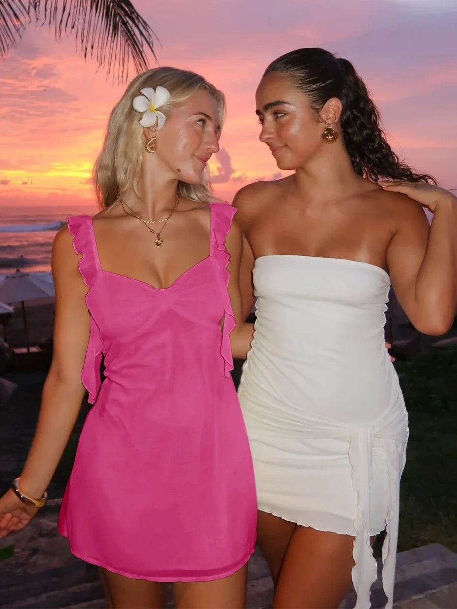 Simple Chiffon Ruffle Homecoming Dresses Short Hoco Party Dress,AST2069