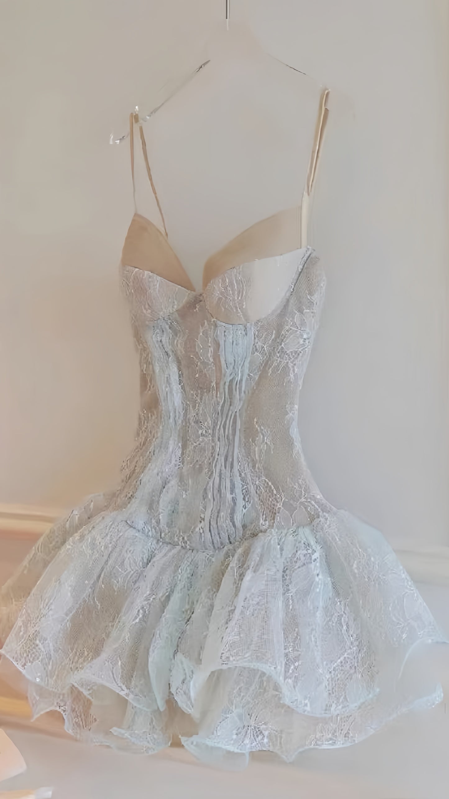 Spaghetti Straps Lace Homecoming Dresses Sexy Party Dress,AST2008