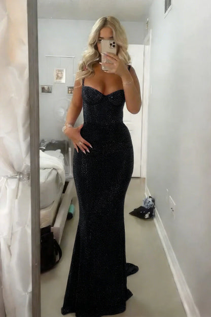 Sparkle Mermaid Senior Prom Dresses Sweetheart Long Party Dress,AST2318