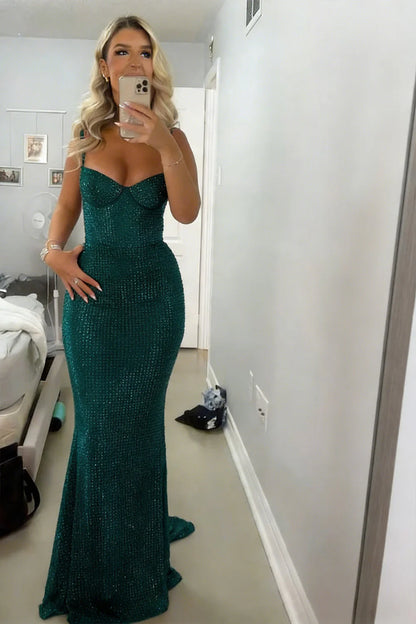 Sparkle Mermaid Senior Prom Dresses Sweetheart Long Party Dress,AST2318