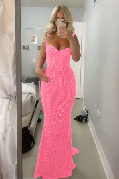 Sparkle Mermaid Senior Prom Dresses Sweetheart Long Party Dress,AST2318