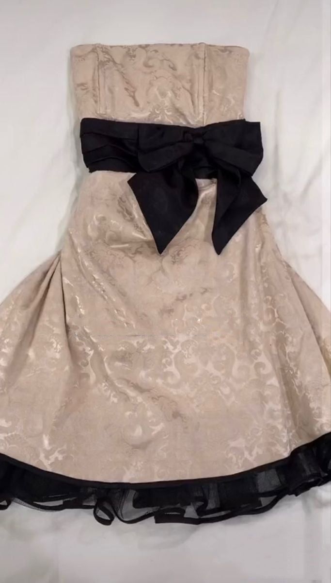 Strapless Floral A-line Homecoming Dresses Champagne Black Mini Hoco Dress,AST1975