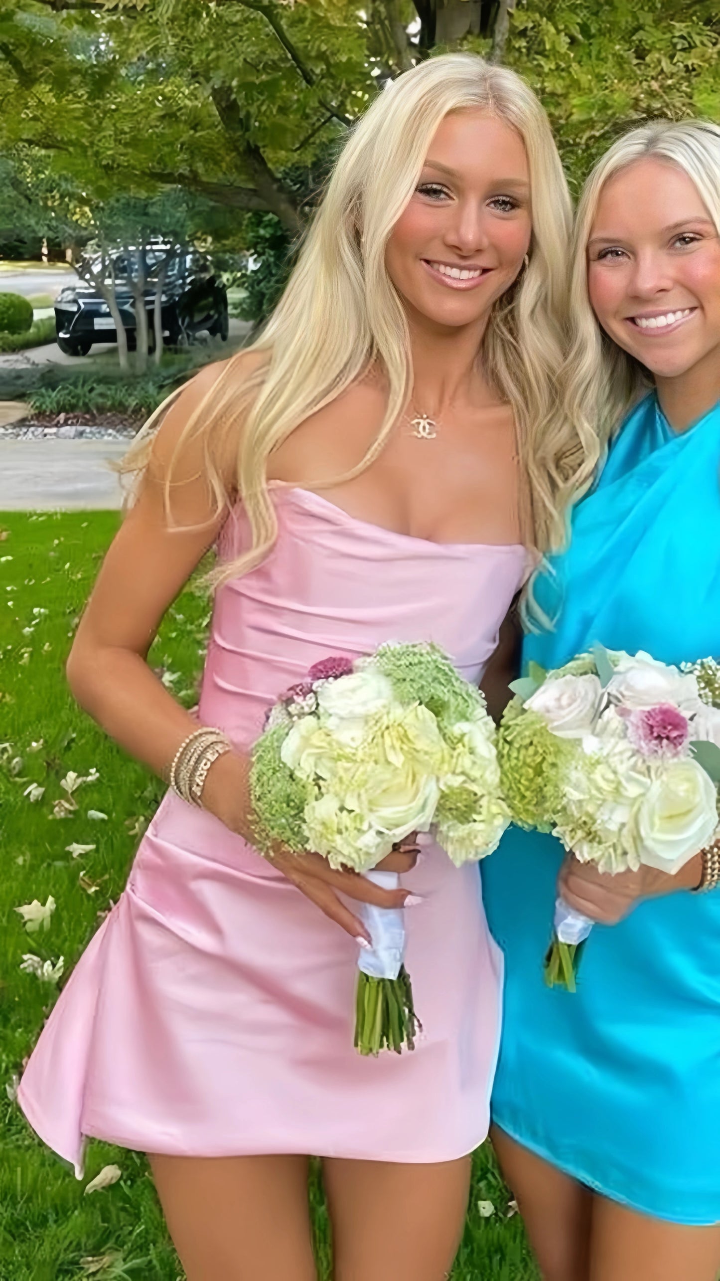 Strapless Pink Homecoming Dresses Short Prom Dress,AST2071