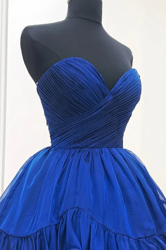 Sweetheart Blue A-line Organza Homecoming Dresses Teenager Birthday Ball Gown,AST1866