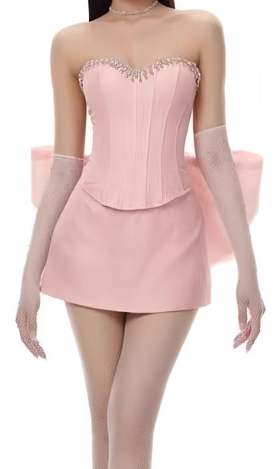 Sweetheart Pink Beaded Homecoming Dresses Tight Party Dress, AST2026