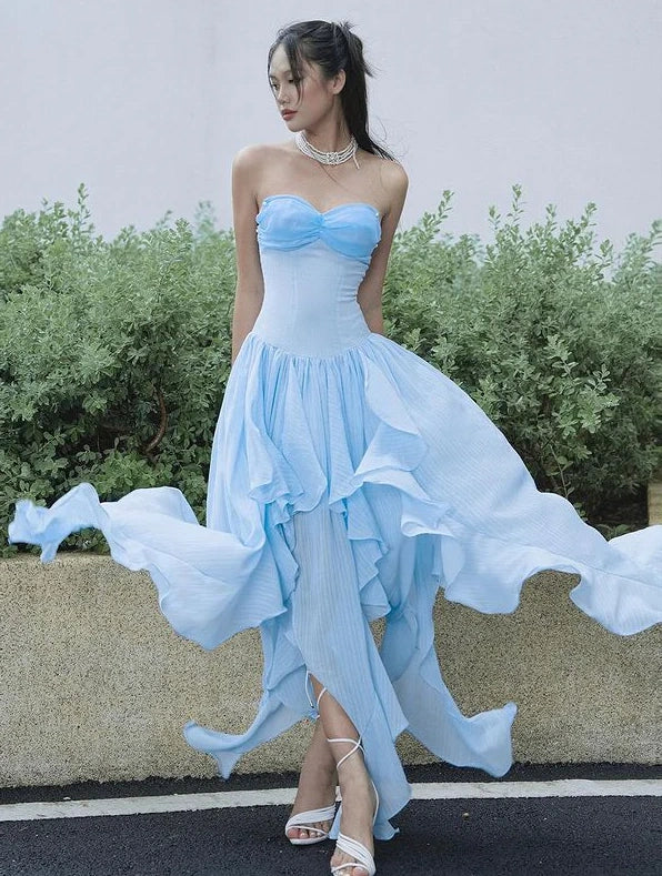 Sweetheart Sky Blue Elegant Party Dress Prom Dance Dresses,AST2179