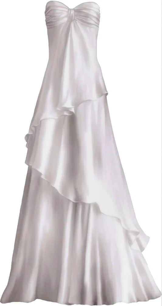 Sweetheart White Chiffon Prom Dress Long Party Dresses, AST894