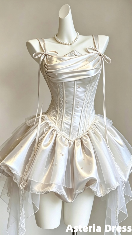 Vintage Pearl White Beaded Lace Homecoming Dresses