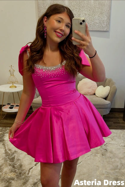 Yellow Homecoming Dresses Beaded A-Line Short Party Dress