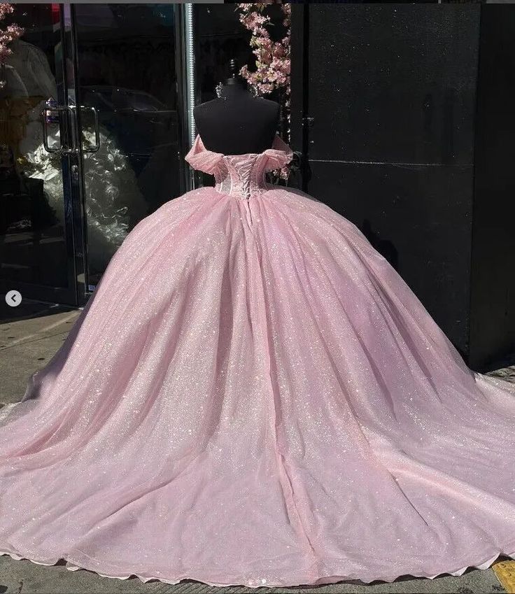 Glitter Pearls Pink Quinceanera Dresses Ball Gowns Sweet 15 16 Birthda Asteria Glitter Pearls Pink Quinceanera Dresses Ball Gowns Sweet 15 16 Birthda Asteria