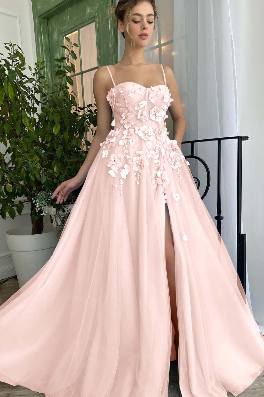 Baby Bluetti Strap Sweetheart Prom Dress with Applique