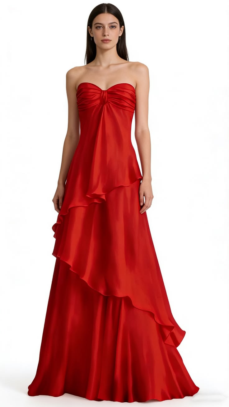 White Sweetheart Chiffon Long Prom Dress - A-Line Floor Length Evening Gown