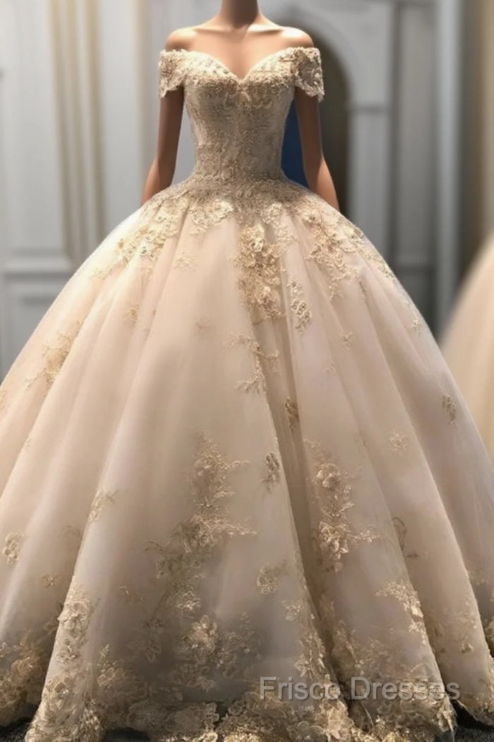 Champagne Ball Gown Formal Prom Dress Quinceanera Dress