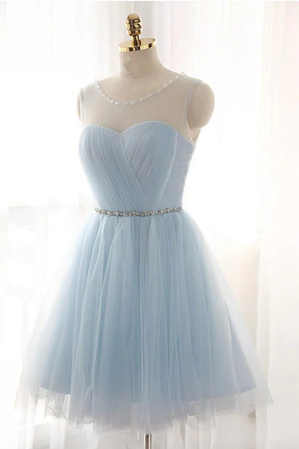 Charming Tulle Short Prom Dresses Homecoming Dresses, AST1098