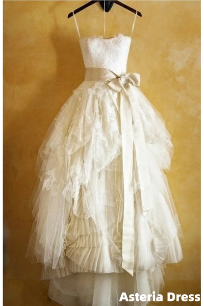 Cheap Ivory Lace Ball Gown Wedding Dresses, Wedding Prom Gowns, Bridal Dresses, Bridal Gowns