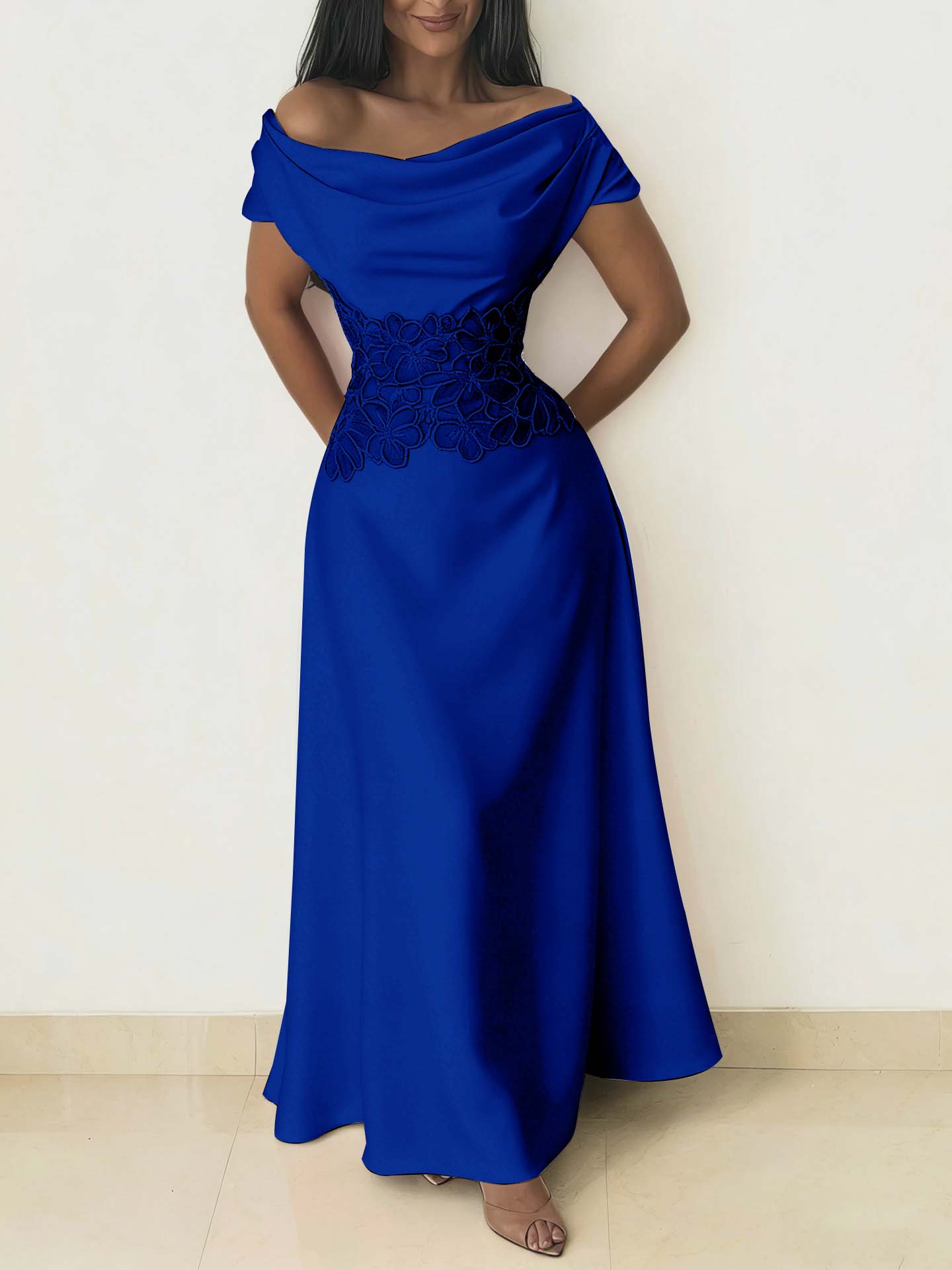 Charming Burgundy Off-the-Shoulder Prom Dress Sleeveless with Beading