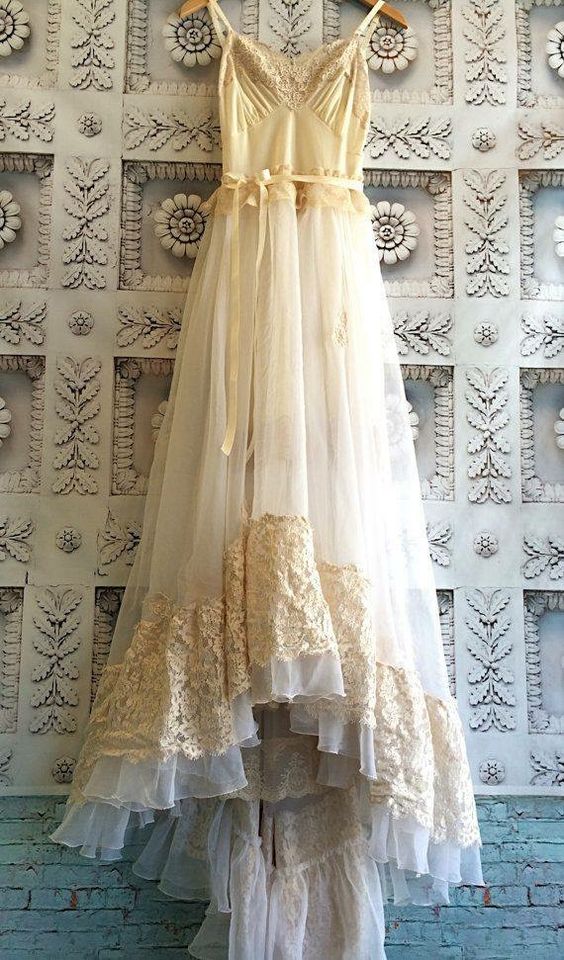 White Lace Wedding Dress - Bridal Gown for Ceremony