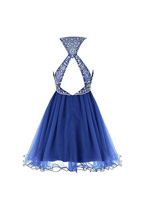 Royal Bule Tulle Homecoming Dresses 2024 Short Prom Gowns  Homecoming Dresses, AST1139